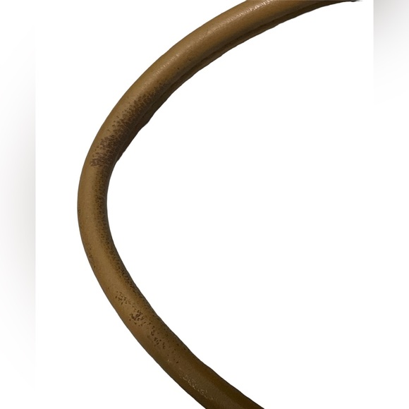 Kate Spade Laser Cut Dot Tan Leather Bag with Yellow Accents - Picture 9 of 12